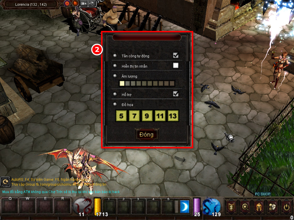 Chức năng chính của Game MU Lôi Phong